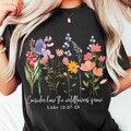 Wildflower Bible Verse PNG - Consider How the Wildflowers Grow Luke 12:27-28 Clipart - Christian Faith - Floral Scripture Art product logo