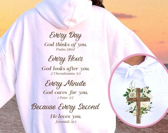 Kristen bibelvers-hoodiedesign: Inspirerande tro PNG (digital nedladdning)