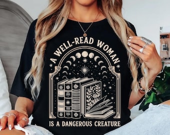 Feminist Book Lover Png, Vintage Witchy Bookstack Graphic (Digital Download)