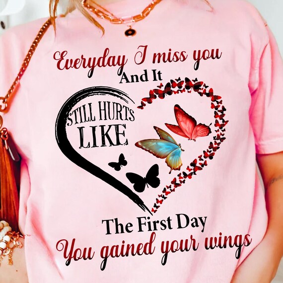 Memorial Heart & Butterfly PNG: Sympathy Sublimation Art (Digital Download)