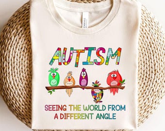 Conscientização sobre Autismo PNG - Design Digital de Pássaros Coloridos (Download Digital)