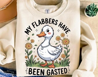 Funny Duck PNG: My Flabbers Have Been Gasted, Whimsical Animal Graphic (Digital Download)