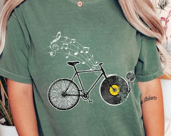 Bicycle Vinyl Record PNG: Retro Music Lover Clipart (Digital Download)