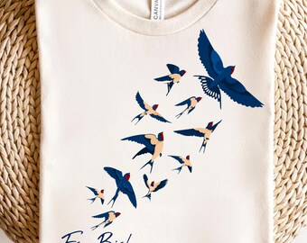 Swallow Bird PNG: Freedom Birds Clipart, Shirt Design (Digital Download)