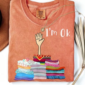 Funny Sewing Lover PNG - I&#39;m OK Quilting Humor Design - Craft Clipart for DIY Projects - Digital Sublimation File for T-Shirts, Tote Bags