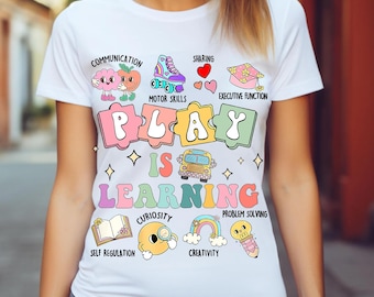 Play Is Learning PNG, Preschool Teacher Design (Digital Download)