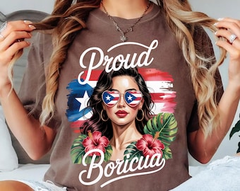 Orgulloso Boricua PNG: Diseño latino de la bandera puertorriqueña (Descarga digital)