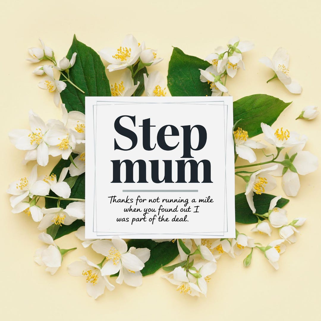 Stepmom Printable Card Mothers Day Gift for Step Mum Birthday
