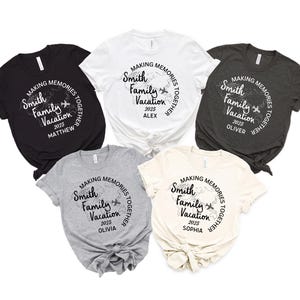 Custom Family Vacation 2025 Shirts, Matching Family Holiday Tshirt, Personalized Family Vacay Tshirt, Summer Trip Shirt, Making Memories Tee