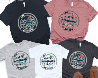 Custom Family Camping Shirts, Matching Family Camp, Family Adventure Vacation Shirts, Camp Crew Tees, Personalized Camp Matching Shirt