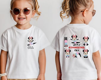 Custom Minnie Mouse Gymnastics T-Shirt, Custom Name Disney Gymnast Girl Shirt, Disney In My Gymnastics Era Shirt Adult Youth Toddler Tee