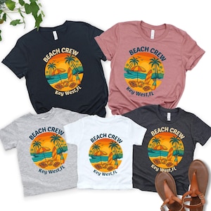 Custom Beach Crew Shirt, Family Matching Beach Trip Outfits, Family Vacation Shirt, Beach Vacation Tshirt, Personalized Family Vacation Tee