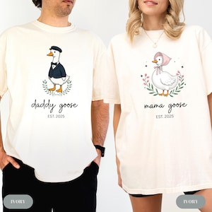 Comfort Colors® Custom Silly Mama Goose Daddy Goose Shirt, Mom Dad Silly Goose Tee, Baby Announcement Gift, Matching Goose Parents