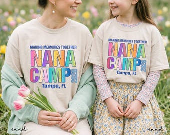 Custom Camp Nana Shirt, Summer Camp 2026 Family Tees, Grandma Grandpa Camping Shirt, Nana Papa Camp Summer Shirt