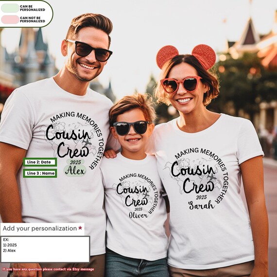 Custom Cousin Crew Shirts, Matching Family Reunion Tshirts, Cousin