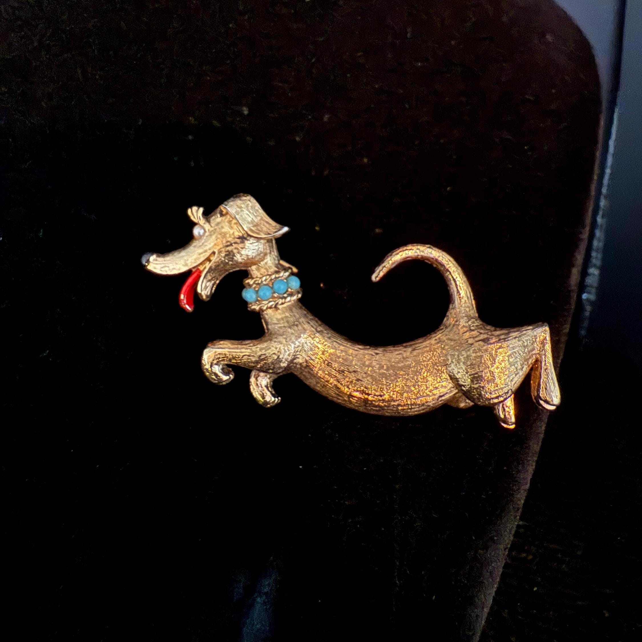 60's PANETTA プードル 犬モチーフ ヴィンテージ ブローチ ゴールド 60's PANETTA プードル 犬モチーフ ヴィンテージ ブローチ