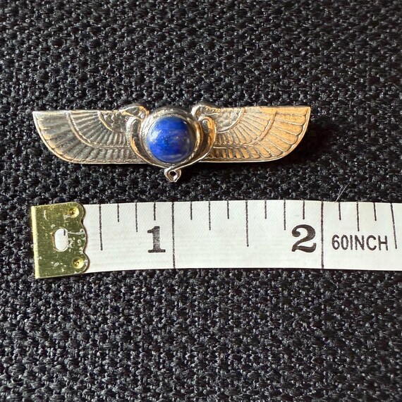 Vintage Egyptian Behdety Winged Sun Solid Sterlin… - image 8