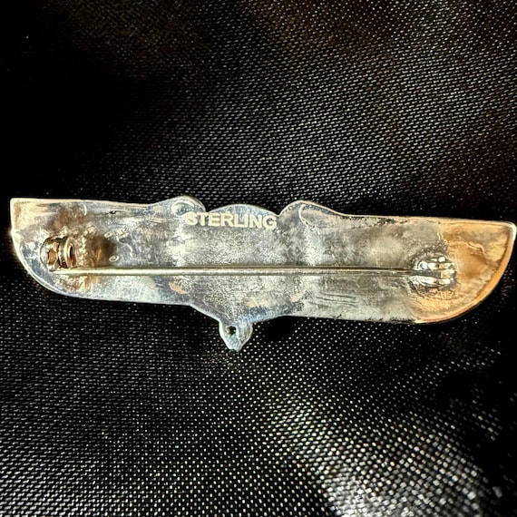 Vintage Egyptian Behdety Winged Sun Solid Sterlin… - image 7