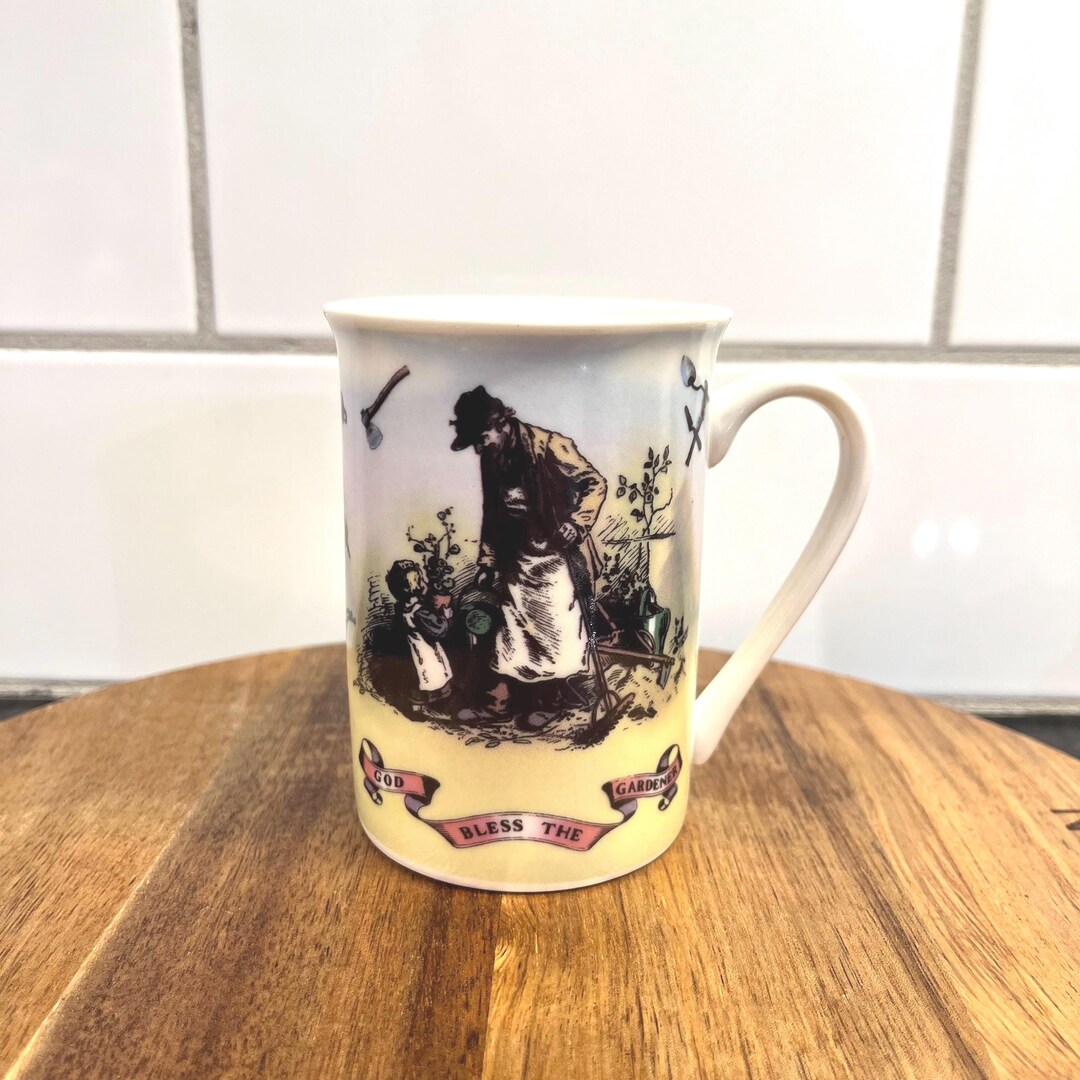 Cardew Mug Vintage Paul Cardew Tea Mug - God Bless the Gardener - English China ...