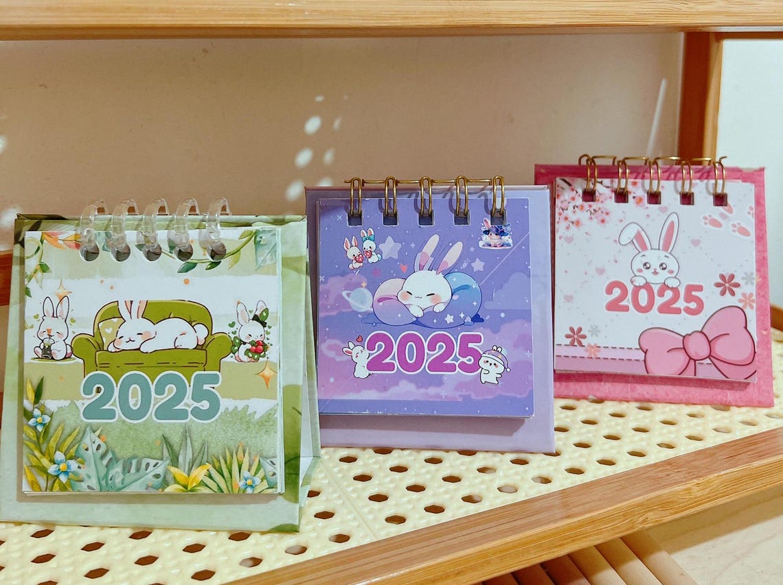 3 Designs 2025 Mini Calendar Template - Etsy