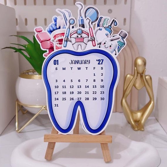 2027 Dental Stackable Desk Calendar 2027 Printable/Template/Instant Download