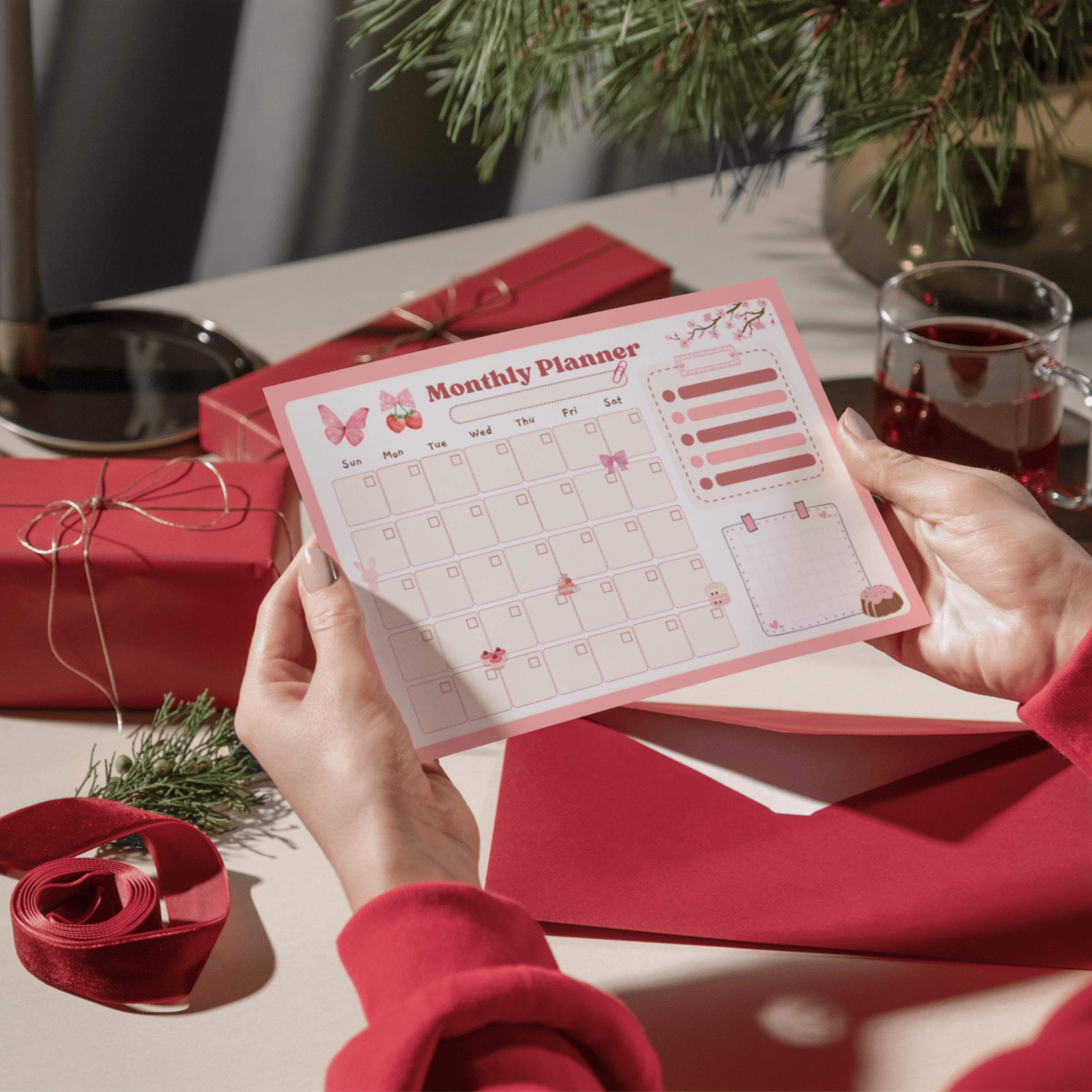 Undated Monthly Planner Etsy