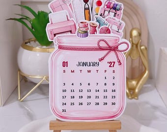 Printable 2027 Calendar/Stackable/Desk calendar