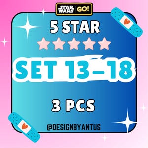 MoGo 5 - Star Sticker - 3 Pieces (Set13-18) for STAR WARS Go Collection