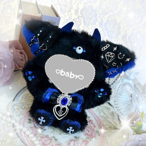 BLACK DEVIL CAT | Japanese nui-fuku | for Chibigurumi Nui Plush Dool | Handmade in Japan | Available to order | Resizable