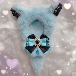 SKY BLACK Wolf | Japanese nui-fuku | for Chibigurumi Nui Plush Dool | Handmade in Japan | Available to order | Resizable