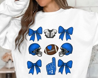 Retro Football Coquette Bow Design: PNG SVG for Game Day (Digital Download