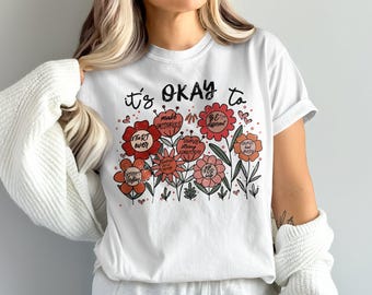 Boho Floral Mental Health PNG SVG: Kindness Affirmations (Digital Download)