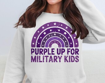 Purple Up Military Kids PNG: Military Child Month Shirt (Digital Download)
