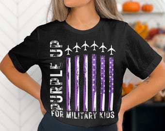 Diseño de camiseta de concienciación para niños militares (descarga digital)