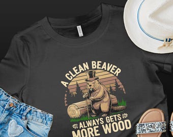 Diseño divertido de castor acampando: Humor adulto retro PNG SVG