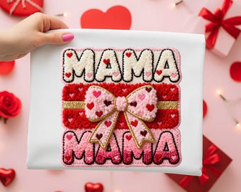 Latch Hook Crochet Mama PNG, Faux Yarn Knitted Design