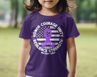 Purple Up Military Kids PNG: Resilience, Courage, Strength (Digital Download)