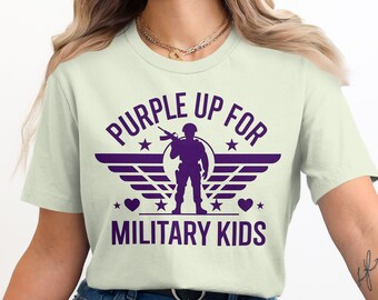 Purple Up For Military Kids PNG: American Flag (Digital Download)