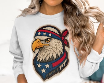 Retro American Eagle PNG: 4th of July Patriotic Clipart (Digital Download)