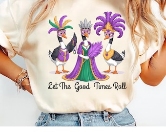 Camiseta PNG de ganso de Mardi Gras, divertida camiseta PNG de Mardi Gras preppy 2026, diseño de camisetas DTF y sublimación de tendencia, paquete de archivos PNG más vendidos