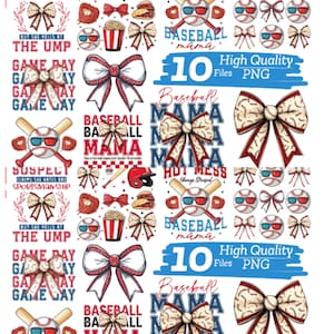 Retro Baseball Bundle PNG, Baseball Mama Png, Baseball Png, Baseball Coquette Png, Game Day Baseball Bow Png, Checkered Baseball Png