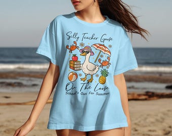 Funny Teacher Goose PNG: Schools Out Sublimation (Digital Download)