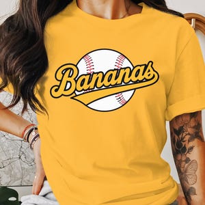 Funny Banana Baseball SVG: Sports Mascot PNG, Sublimation Design (Digital Download)