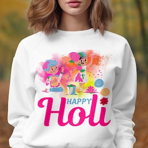 Happy Holi PNG: Vibrant Hindu Festival of Colors (Digital Download)
