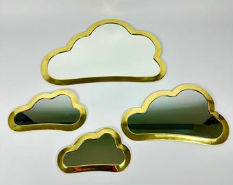 Handmade Moroccan Brass Cloud Mirrors – Wall Hanging Decor