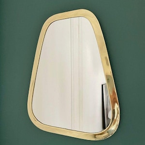 Handmade Moroccan Brass Mirror: Bohemian Wall Decor