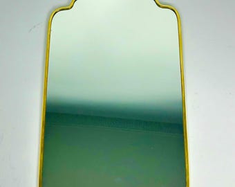 Irregular Brass Moroccan Mirror - Handmade Gold Wall Decor (70x40cm)
