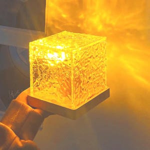 Water Ripple Night Light: Aurora Projection Table Lamp, Celestial Decor, Ambient Lighting, Couple Gift