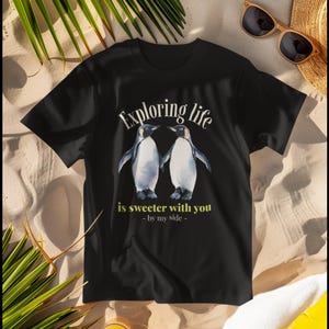 Travel Enthusiast Couple T-Shirt, Exploring life is sweeter with you by my side Unisex Comfort Color Shirt, Anniversary Gift, Couple Tee