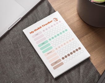 My Weekly Habit Tracker Post-it® Note Pads | Sticky Notes | Motivation Fitness Health | Routine Journal | Habit Diary 4 x 6 in